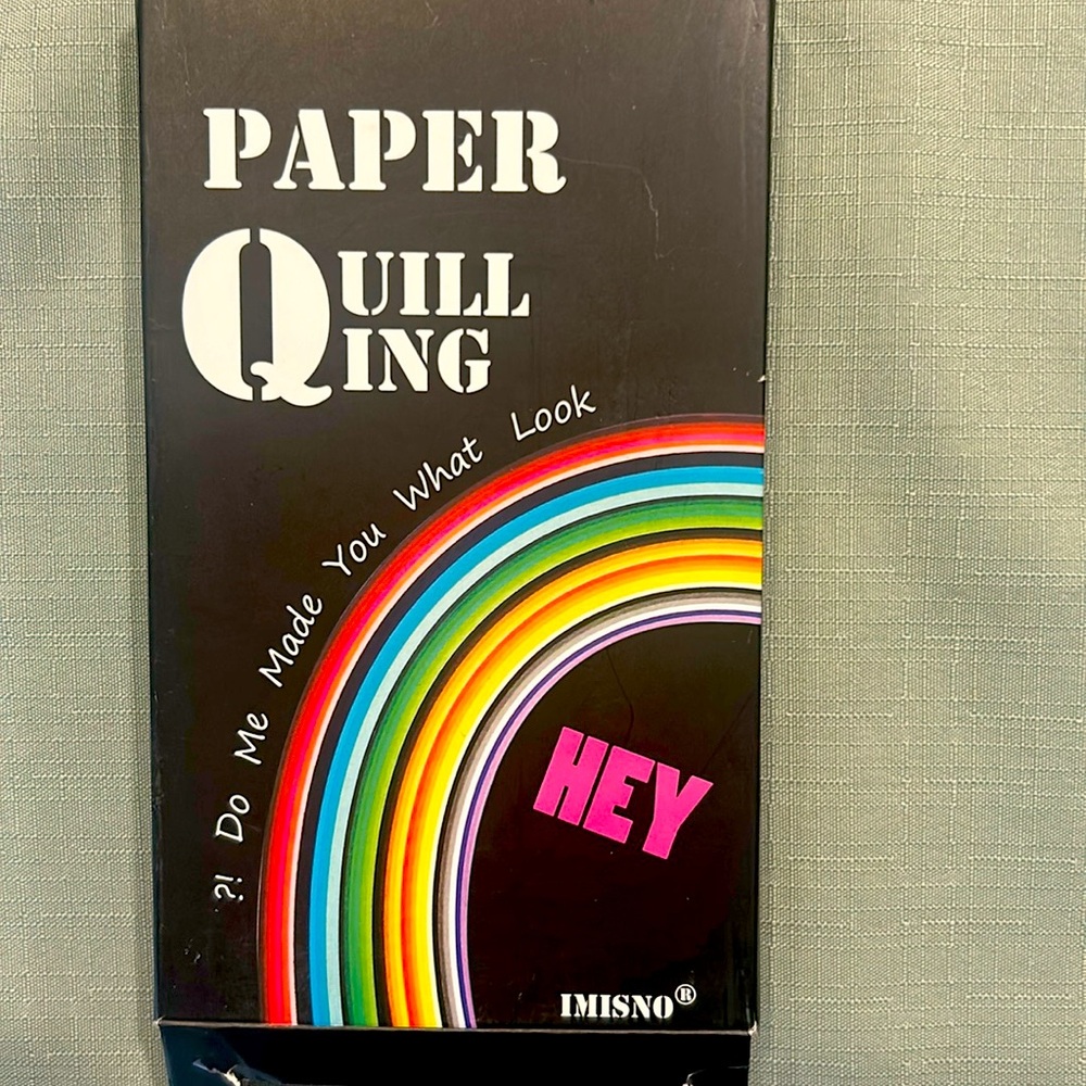 Quilling Paper pack of 4 Rainbow Colors 3mm,5mm,7mm,10mm  New Never Used NWT